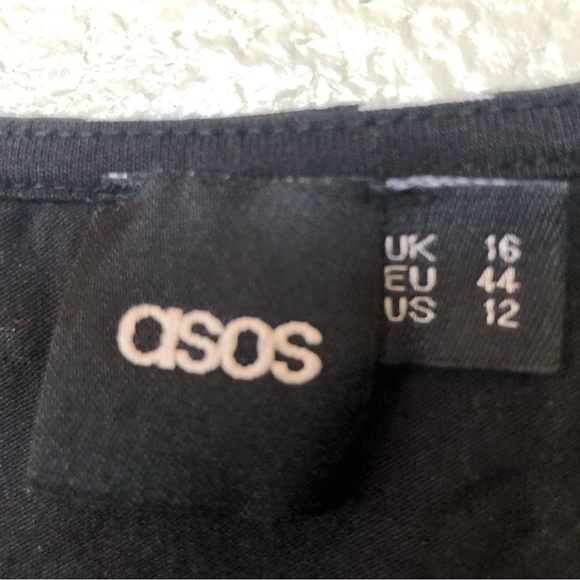 ASOS Graffiti Print Sleeveless Dress Sz 12 - Picture 9 of 11